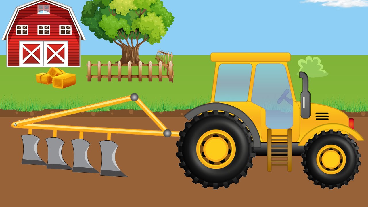 Tractor and barn